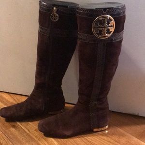 Tory Burch brown suede boots
